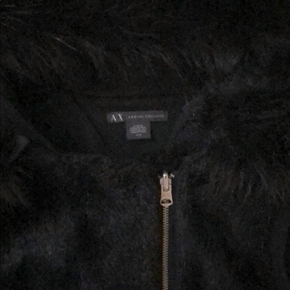 Armani Exchange Sleeveless Fur Hoodie - Picture 5 of 7